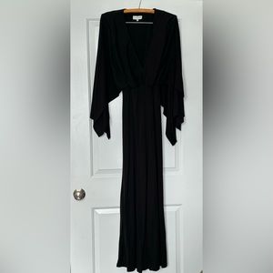 Halston wide leg black jump suit.